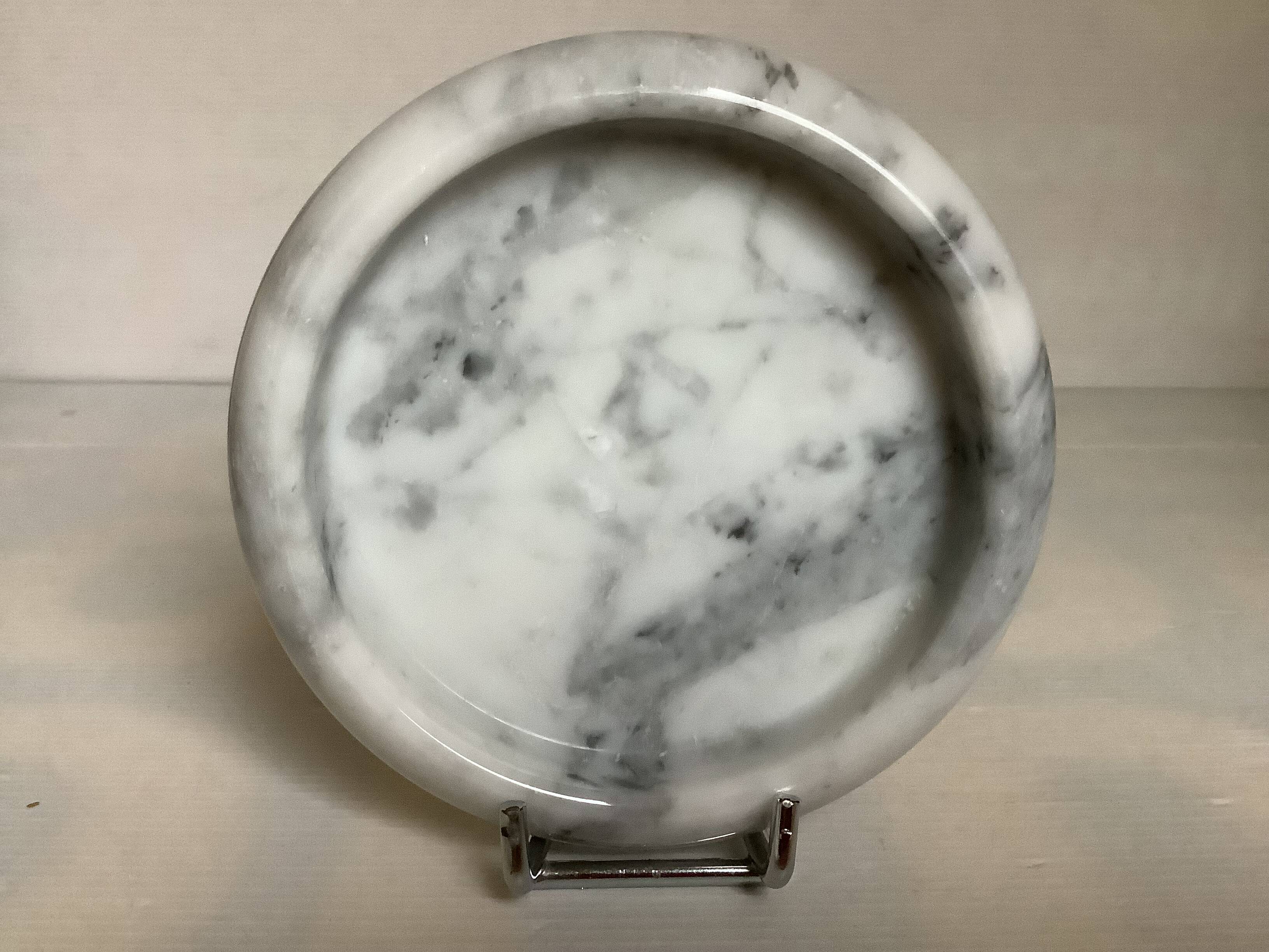 Marble ashtray catchall from Carrara, Italy.