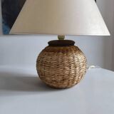 Vintage wicker table lamp
