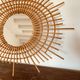 Vintage rattan sun mirror from the 60s, 73x92 cm