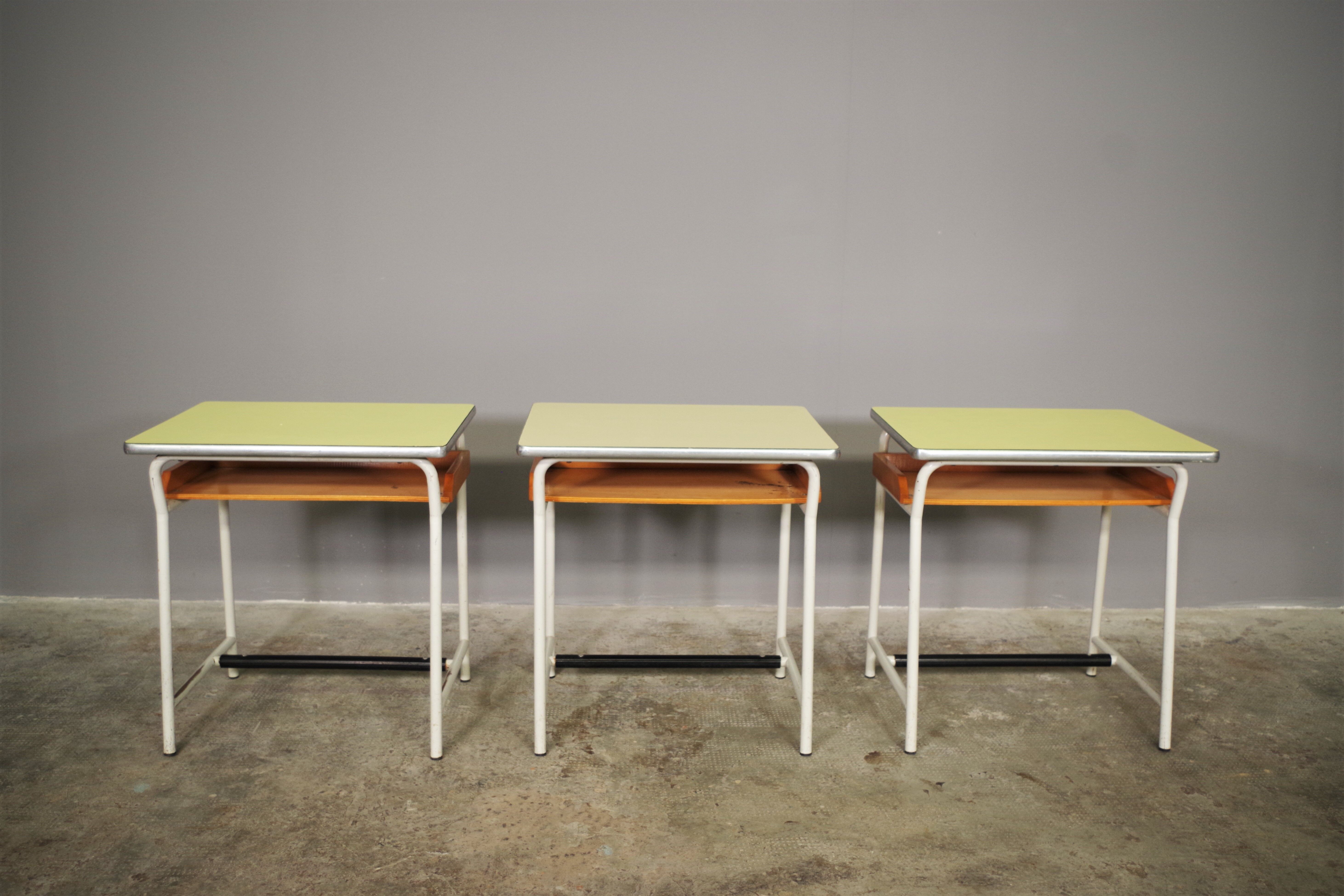 Vintage school benches, 60s, set of 3
