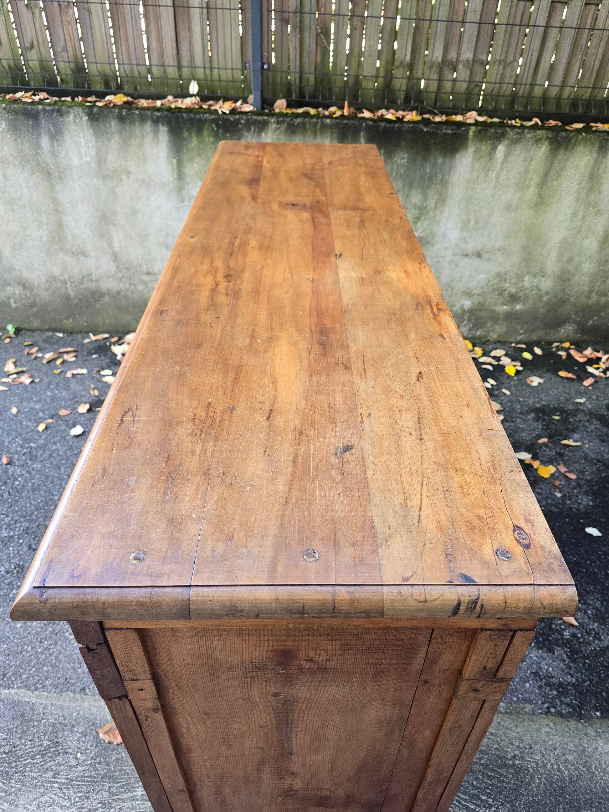 Old farmhouse sideboard in solid cherry – rustic country style