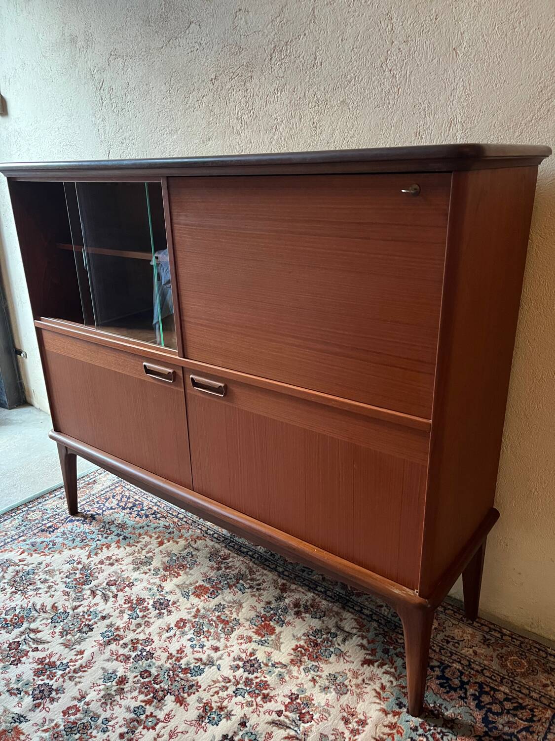 Scandinavian teak bar cabinet from the 1960s