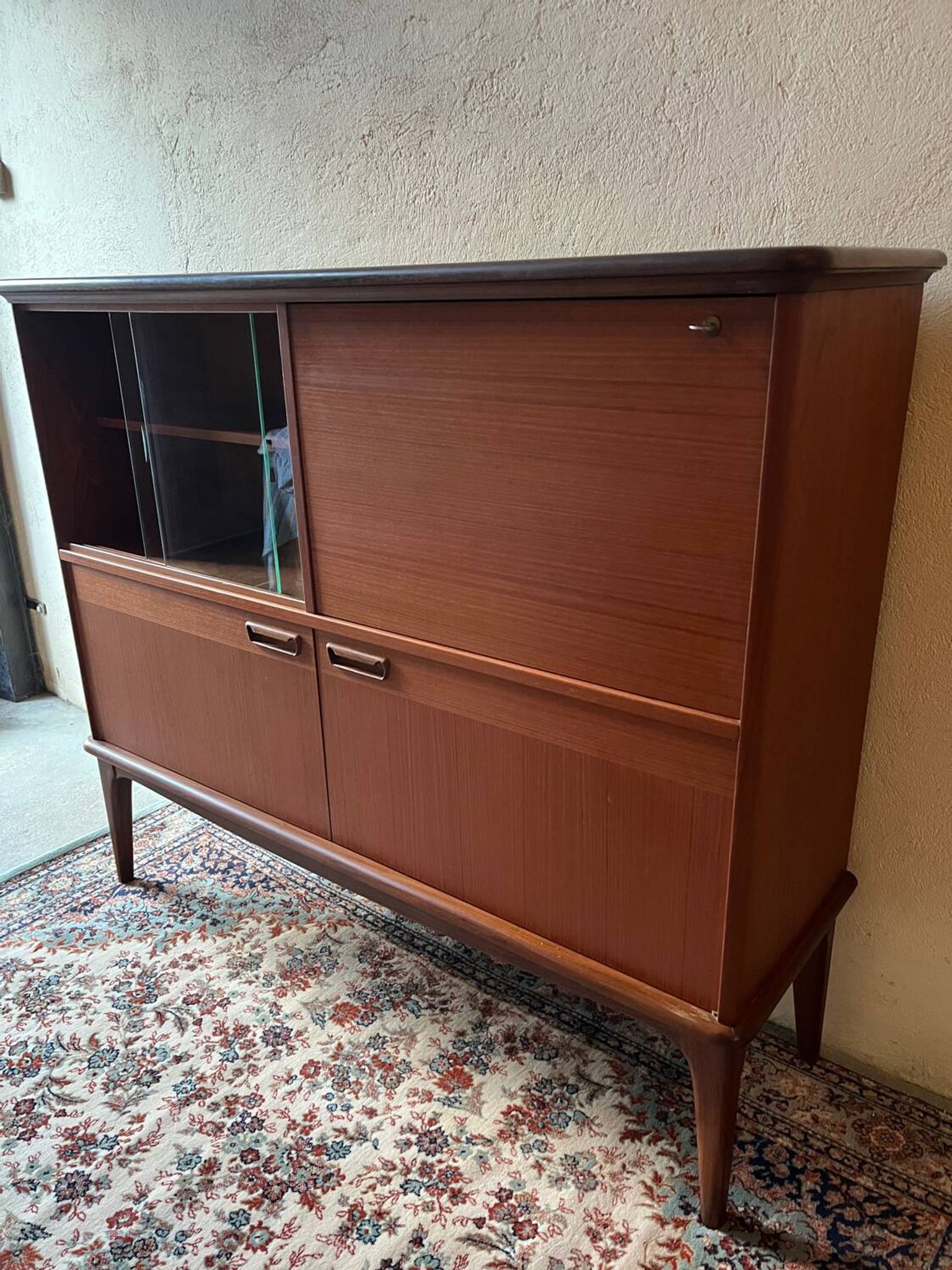 Meuble bar scandinave en teck année 60