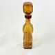 Amber yellow Genie bottle in Empoli glass, Italy, Mid Century