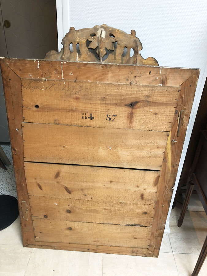 Mirror trumeau wood and plaster, early 20th