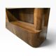 Armoire étagère art déco vintage courbée en bois