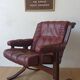 Scandinavian Mid-Century Modern Leather Easy Chair by Ekornes 1970s.