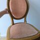 Fauteuil Louis XVI patine et velours ancien