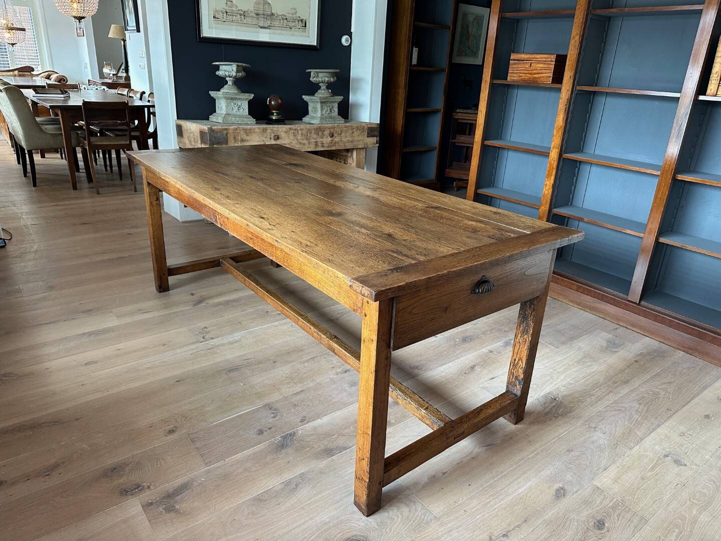Table de ferme antique en chêne