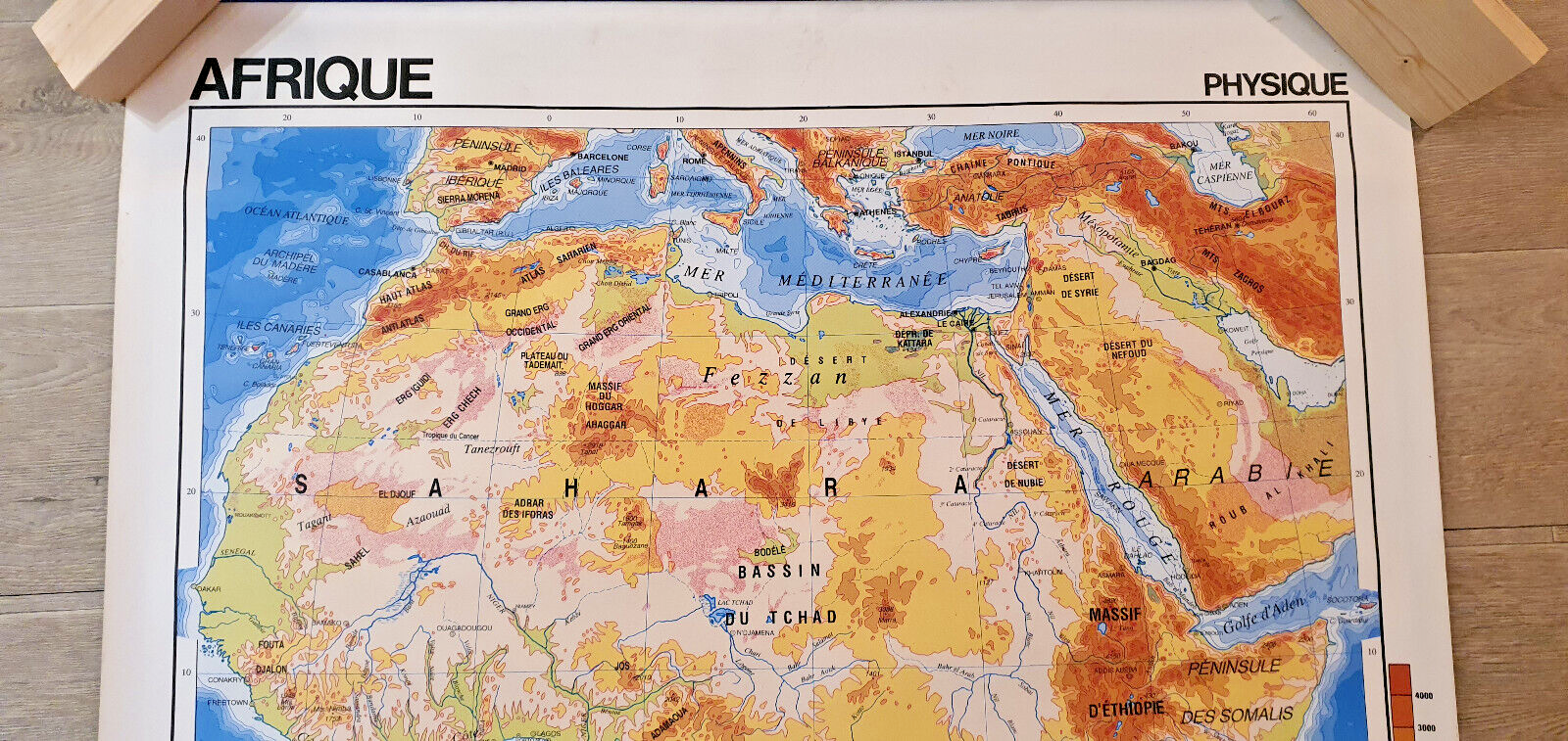 School wall poster Africa physical/political 140 cm x 97 cm brand soral