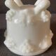 Bonbonnière or sugar bowl in white opaline portieux table art.