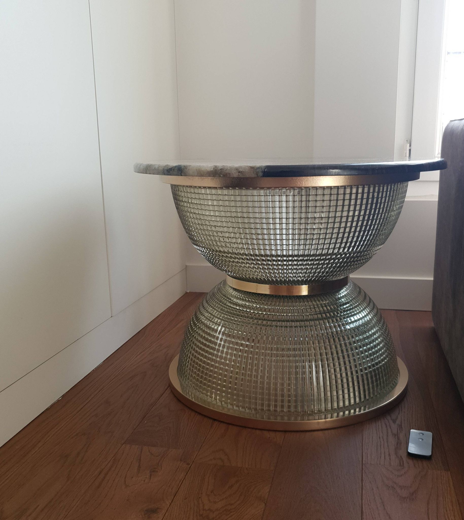 Holophane Gold coffee table in marble