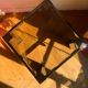 Chromed metal and smoked glass coffee table, 1980s.