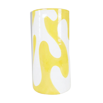 Vase tube - jaune