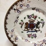 Assiette en Porcelaine Samson Armorié Blason