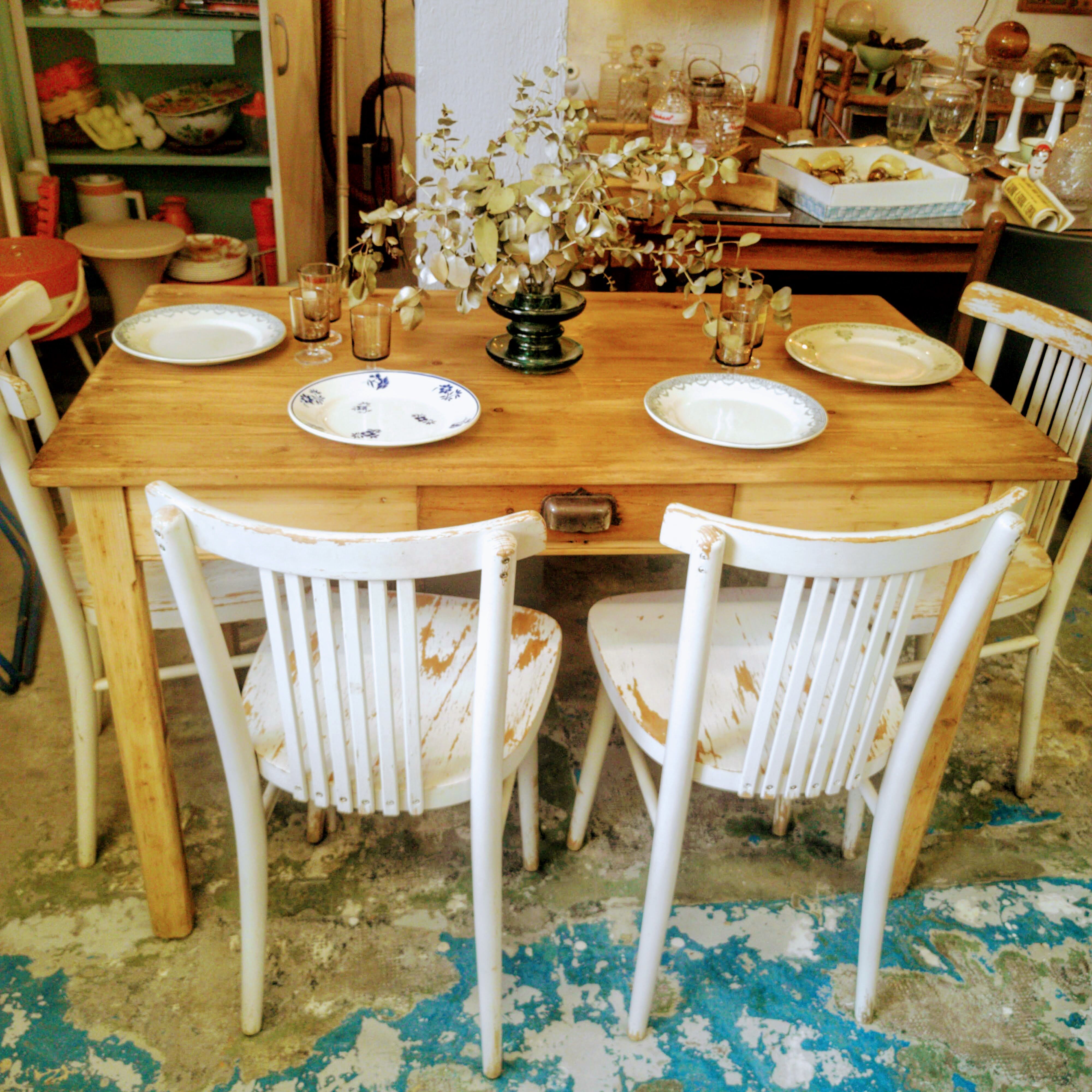 Restored old farm table