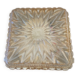Wall lamp or ceiling lamp in amber molded glass