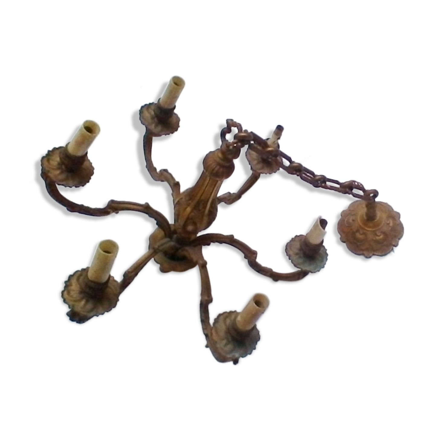Lustre 6 branches en bronze