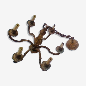 Lustre 6 branches en bronze