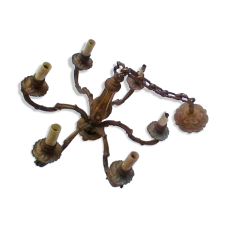 6-branch bronze chandelier