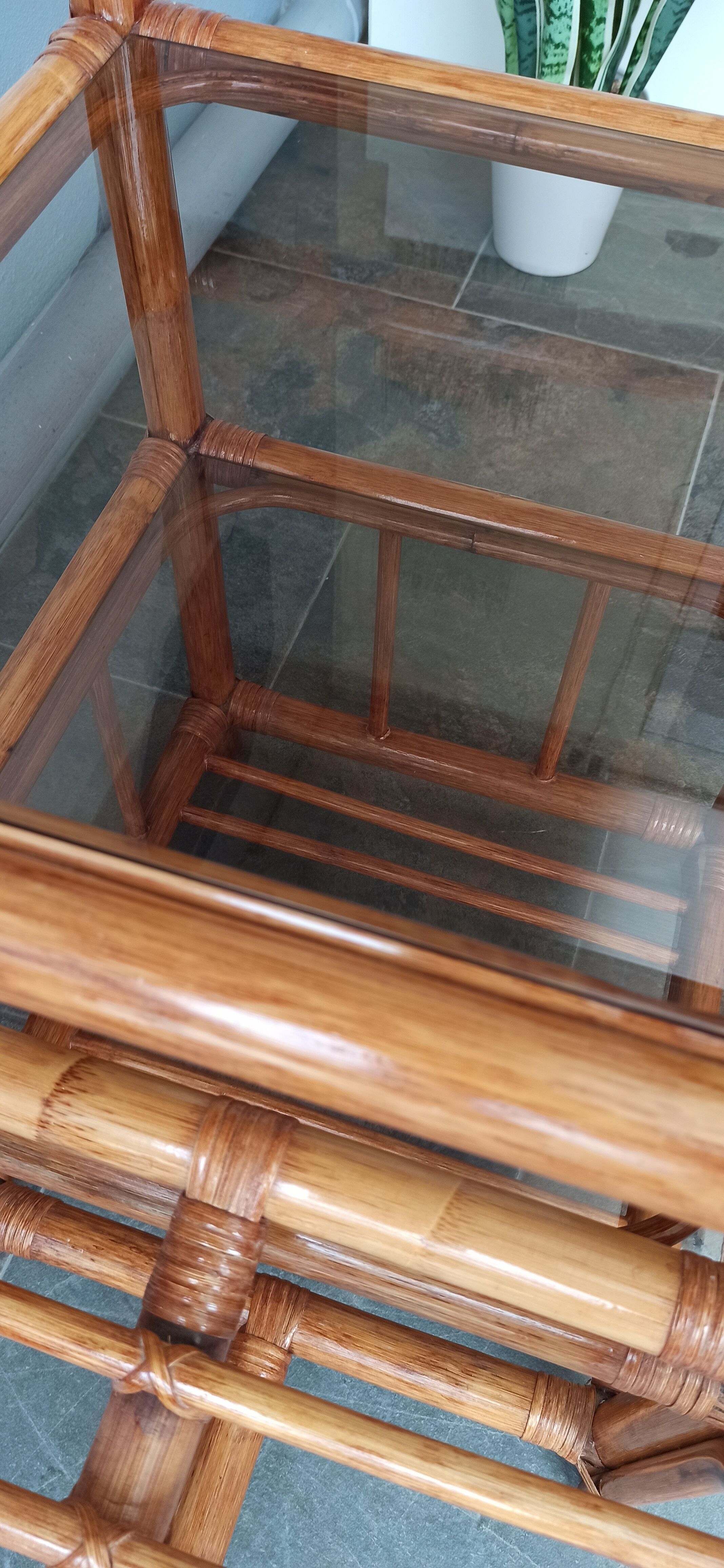 Furniture phone bamboo rattan and wicker