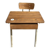 Renovated antique desk with inkwell