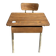 Renovated antique desk with inkwell.