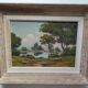 Oil on canvas signed Gaston Aubert Landscape of the countryside