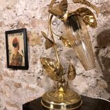 Golden foliage table lamp