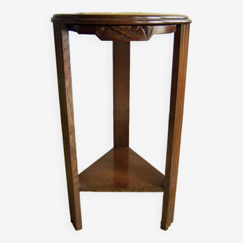 Old solid wood pedestal table.