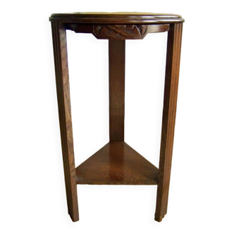 Old solid wood pedestal table.