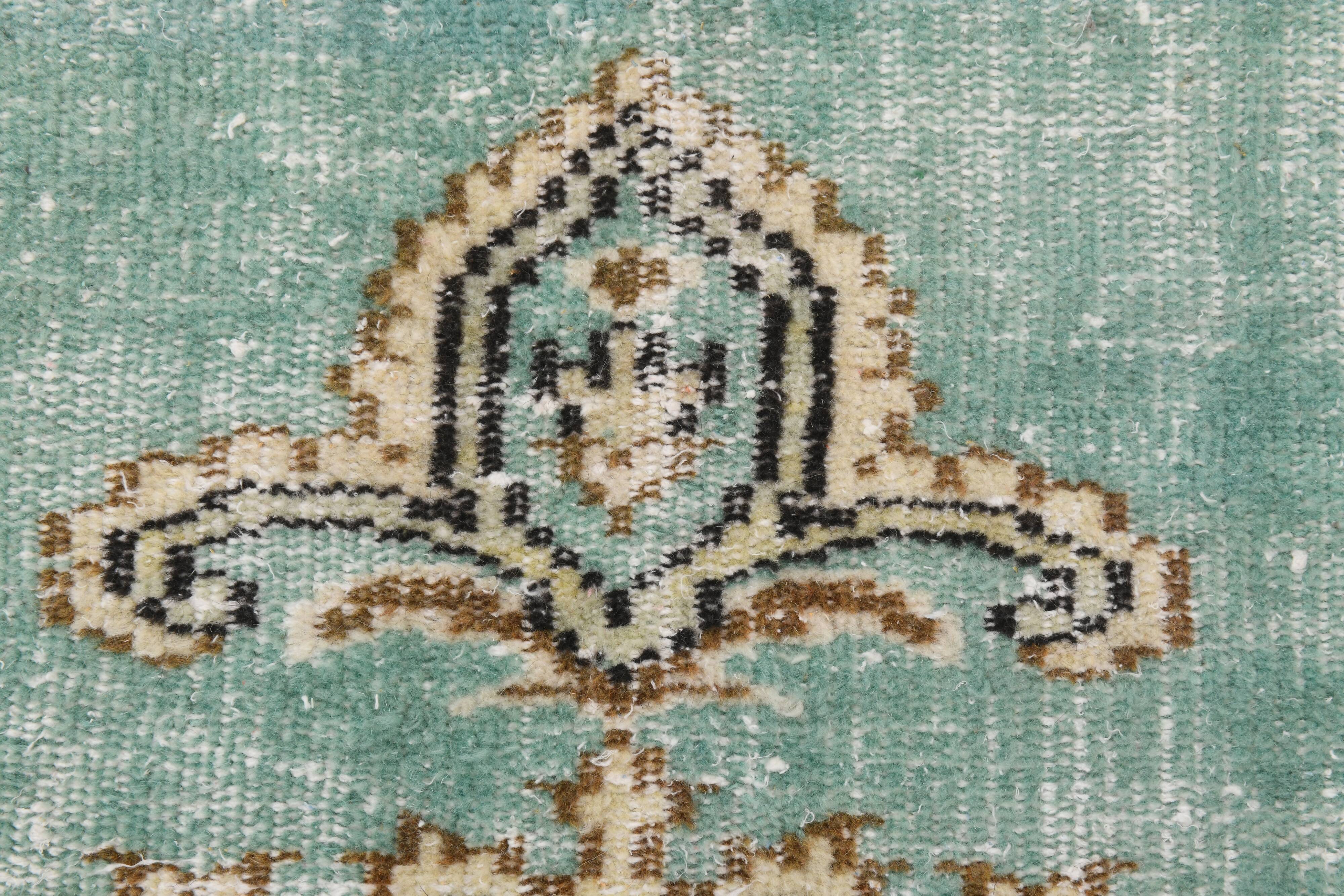 5x8 Green & Cream Oriental Vintage Rug 157x235Cm SK 24776