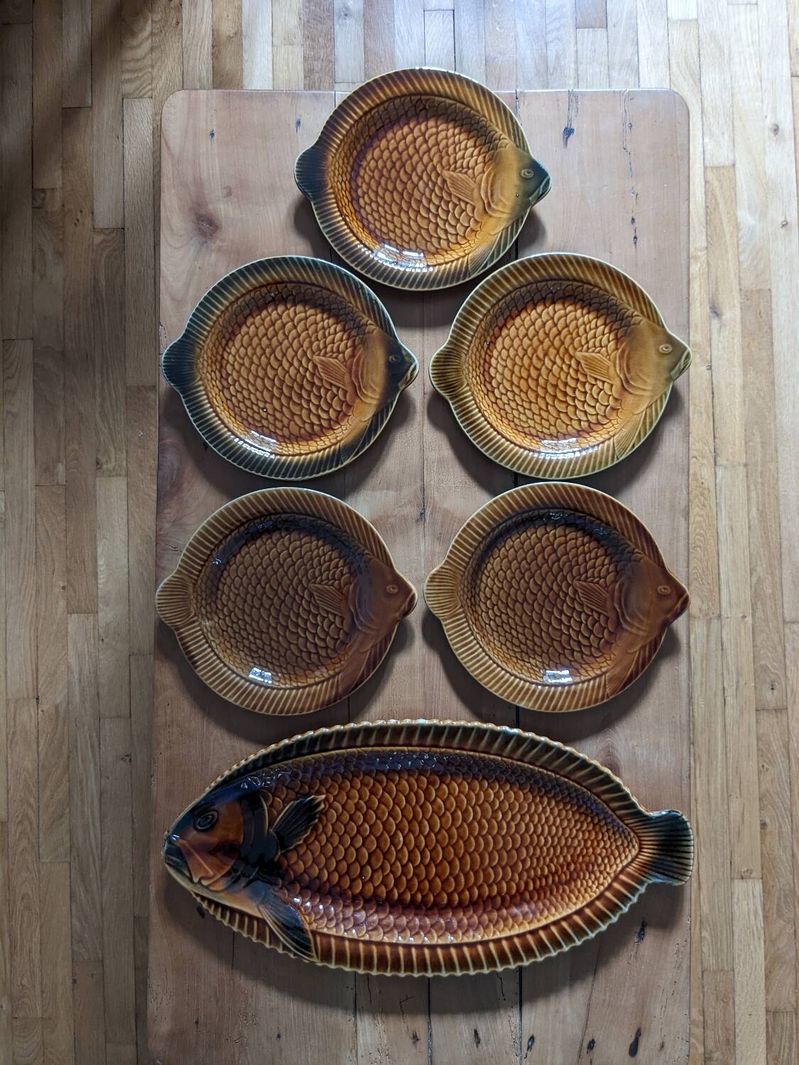 Sarreguemines fish plates and dishes