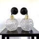 Pair of chiseled glass wall sconces
