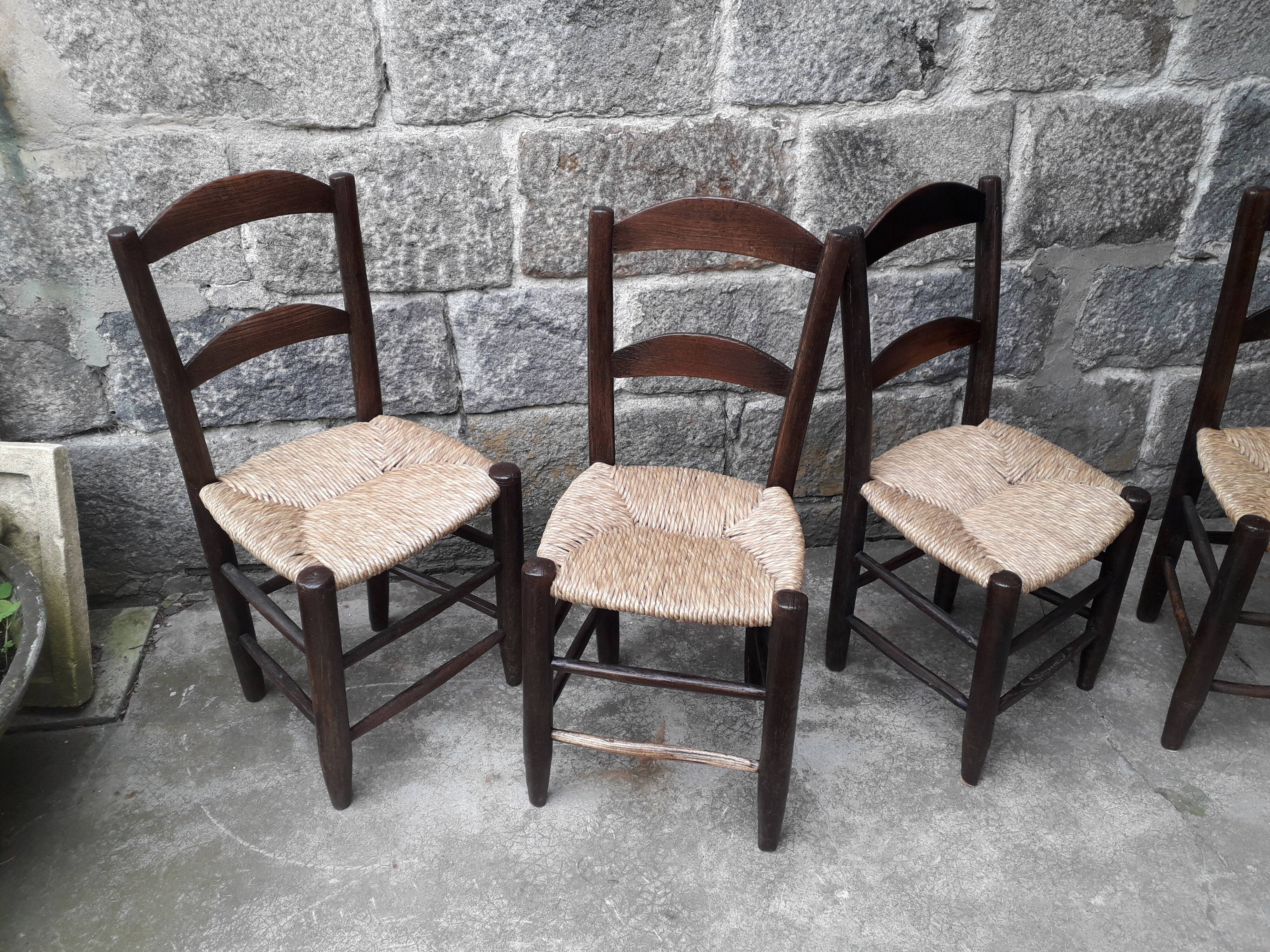 Mulched brutalist chairs, set of 6