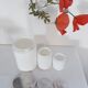 Lot of 3 old jars of laboratory glass color white