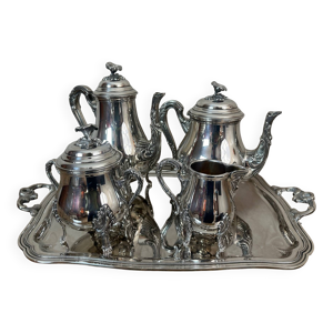 service en métal argenté