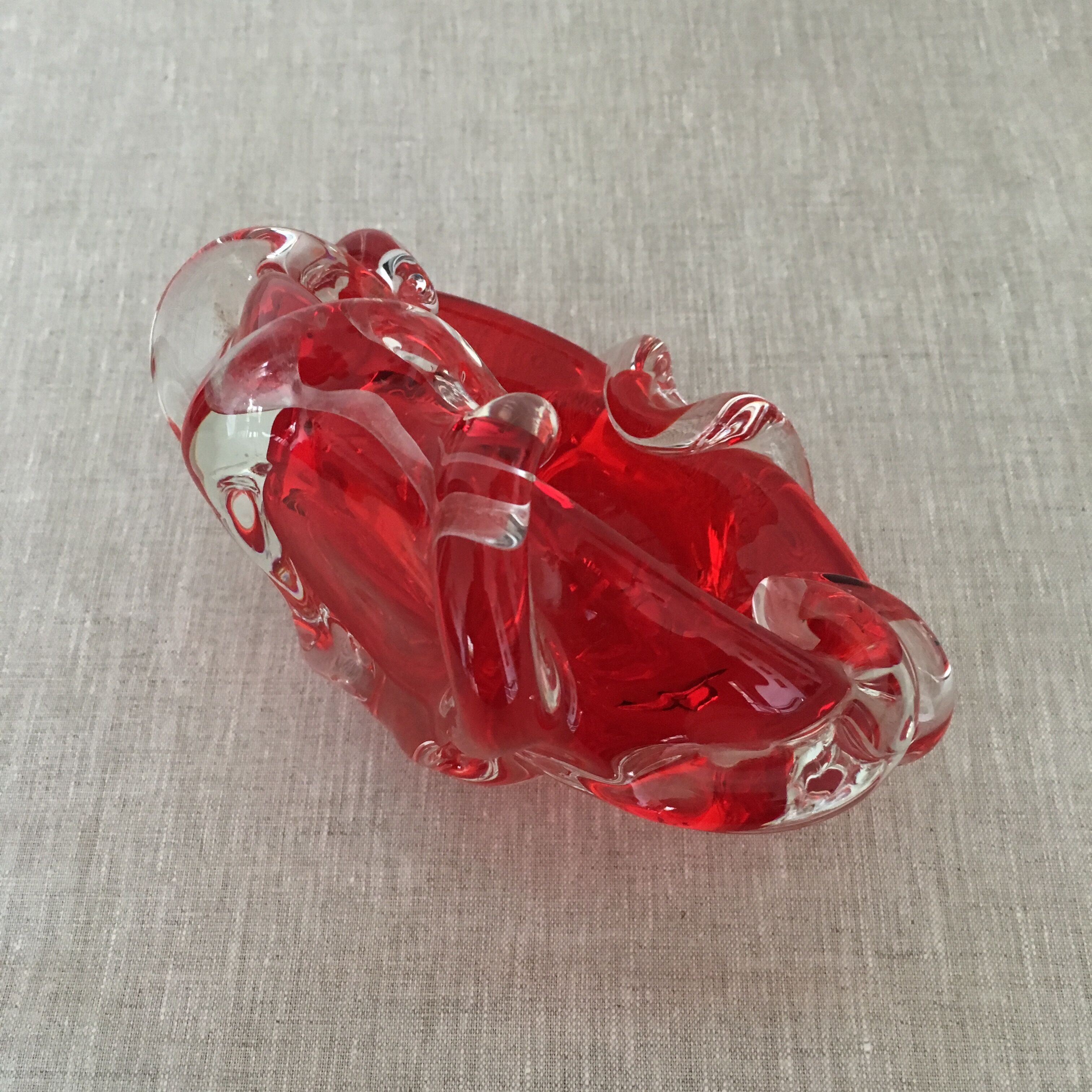Red Murano ashtray