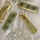 Set of 9 vintage resin knife holders including shell and seahorse