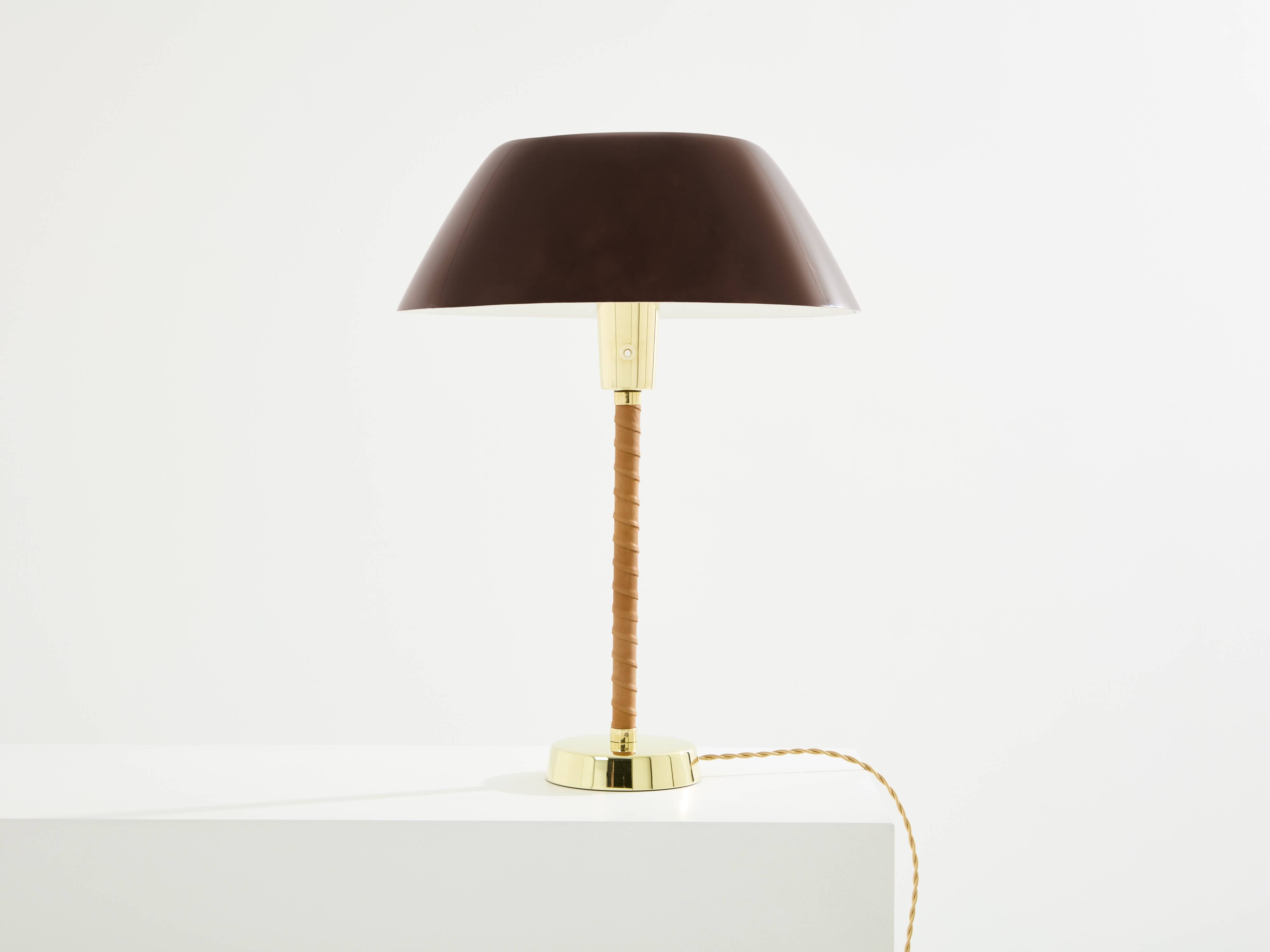 Lisa Johansson-Pape senator lamp brass and leather 1950