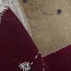 Wine Color Vintage Textile Wall Hanging, Handwoven Tapestry, 106x116 Cm