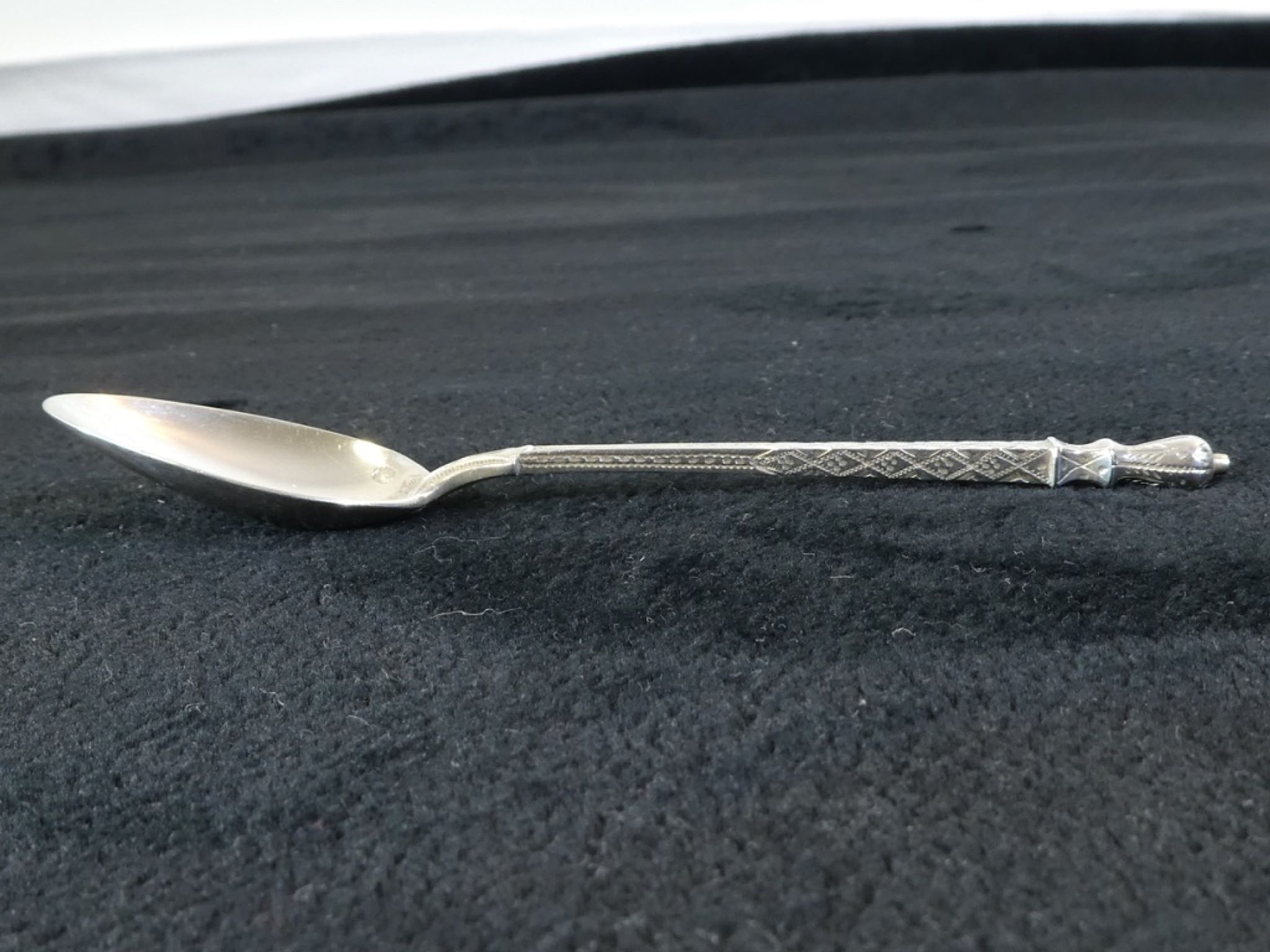 12 small spoons in silver massive 19th round a russian