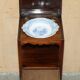 Georgian hardwood washstand with J & MP Bell ceramic bowl.