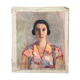 Huile sur toile G. Guillot de Raffaillac Femme en costume d'époque 1930