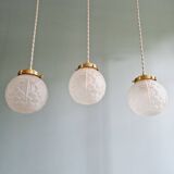 Art Deco satin glass pendant/lamp (5 available)