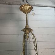 Lustre aux angelots en bronze années 70
