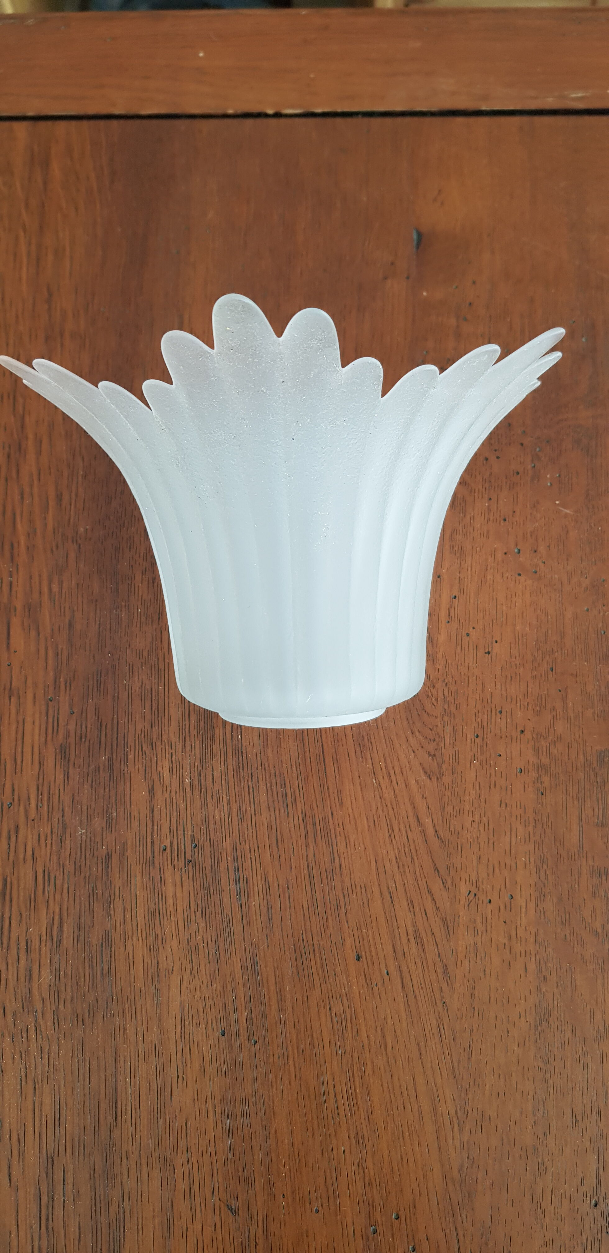 Lot of 5 globes old art deco frosted glass