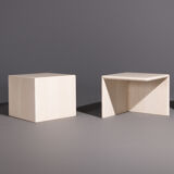 Coffee table in travertine, set of 4