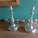Christofle large silver metal chandeliers