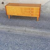 Vintage chest of drawers 3 drawers 1 flap